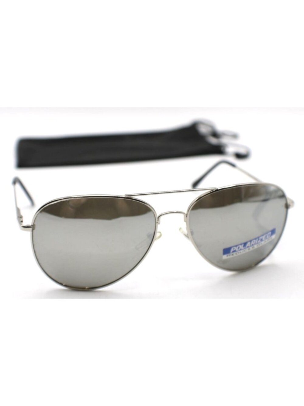 Hawk Optix Polarized Aviator Sunglasses UV400 Protection Silver Lenses 31-61500